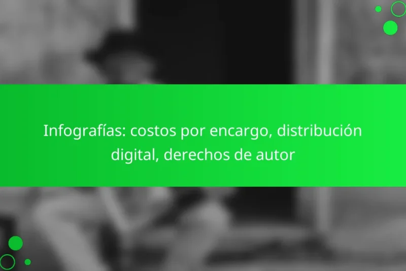 Infografías: costos por encargo, distribución digital, derechos de autor
